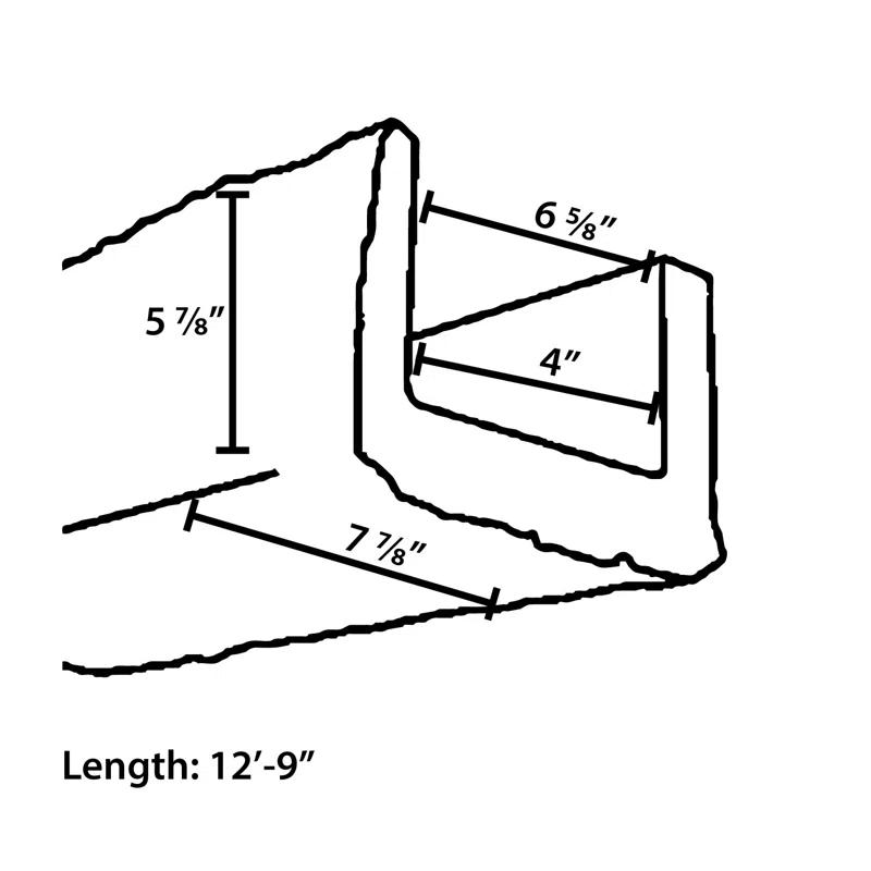 5-7/8 in x 7-7/8 in x 153 in Modern Faux Wood Beam