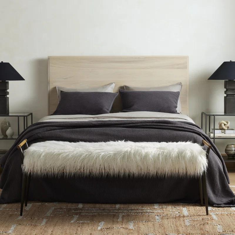 Grayson Transitional Slim-Profile Bench in Thames Raven