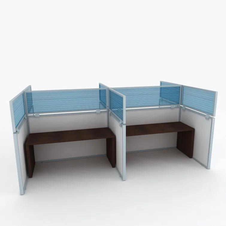 OBEX Acrylic Cubicle Mounted Privacy Panel with Small Brackets