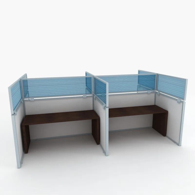 OBEX Acrylic Cubicle Mounted Privacy Panel with Small Brackets