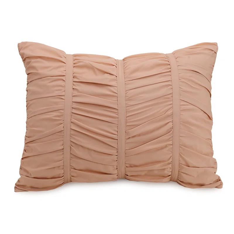 Modern Heirloom Emily Ruched Solid Textured Comforter Set