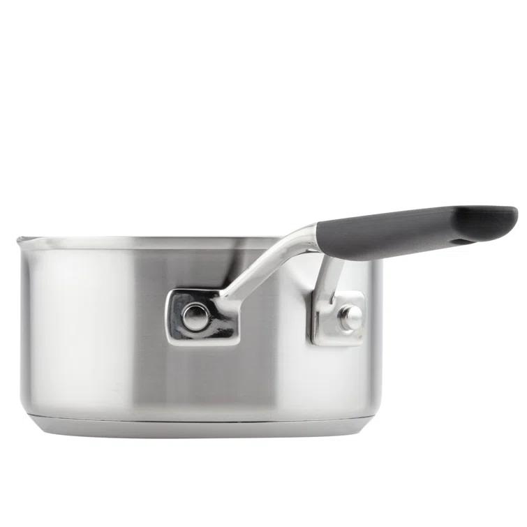KitchenAid® KitchenAid Stainless Steel Induction Sauce Pan with Pour Spouts, 1 Quart