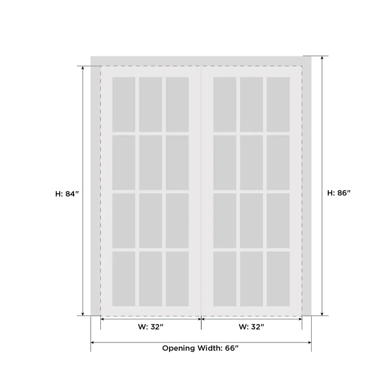 SARTODOORS Quadro Frosted Glass French Doors