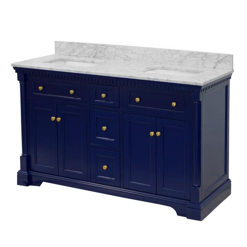 Etta Avenue™ Lydie 60'' Double Bathroom Vanity with Marble Top