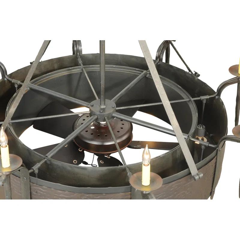 Meyda Lighting Rustic Lodge 16 - Light Dimmable Drum Chandelier