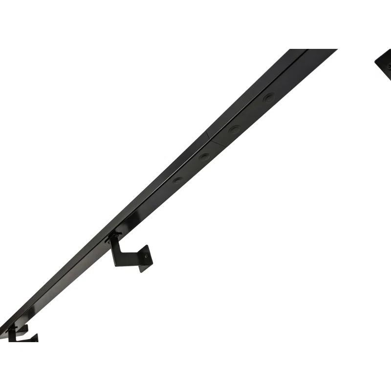 Concept Fusion 1100075 Urban Contemporary Handrail Grab Bar Kit, L Steel Brackets, Returns to Wall, Powder Coat