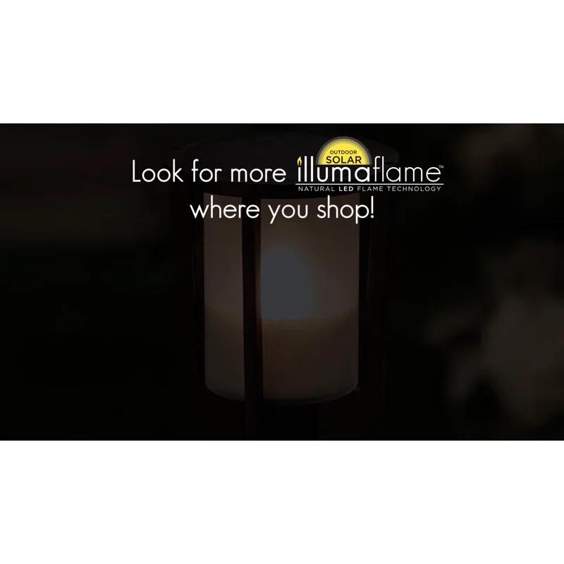Everlasting Glow 38 In H Black Solarillumaflame Yard Stake Torch Lantern