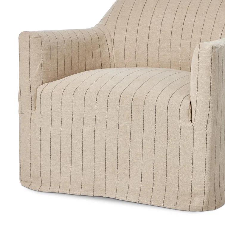 Lowell Slipcover Swivel Chair by Amber Lewis x Four Hands - Flint