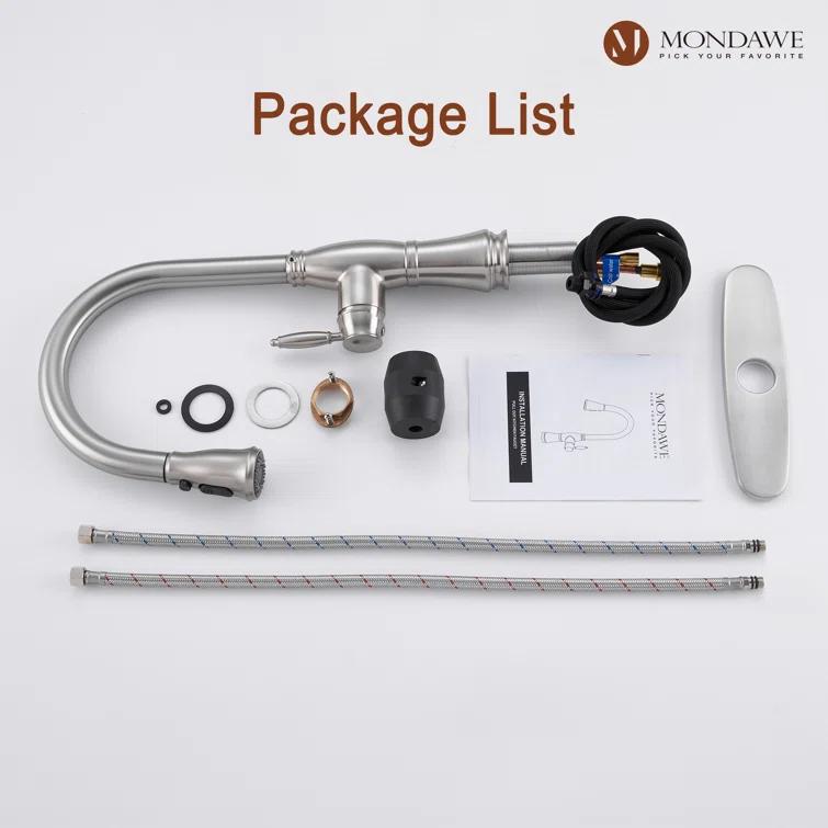 mondawe Mondawe Pull Down Kitchen Faucet MD-D48-BN