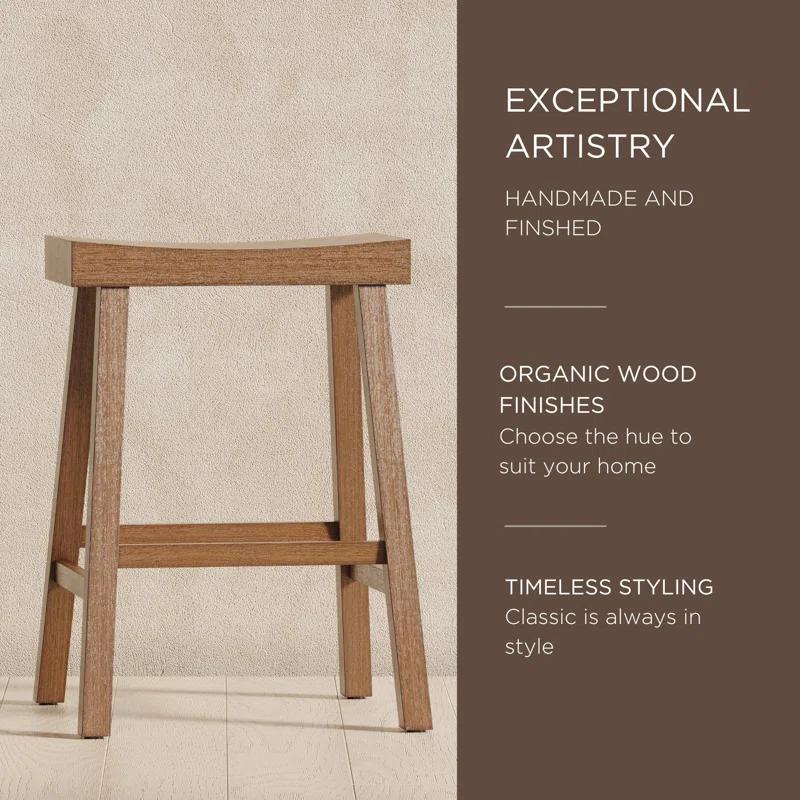 Maven Lane Vincent Wooden Kitchen Bar Stool