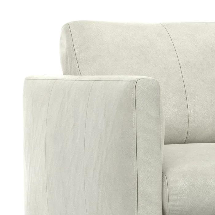 Simpli Home Stevens Leather Sofa