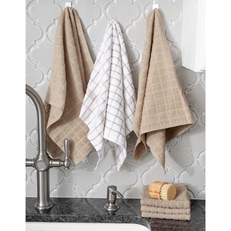 RITZ Cotton Plaid Kitchen Towel Linen Set (Set of 6)