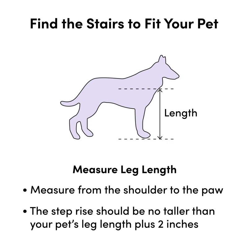 Snoozer Orthopedic Microsuede Scalloped Pet Stair Ramp