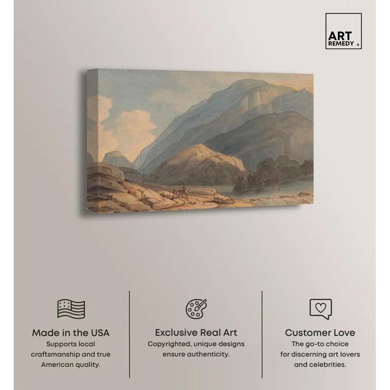Art Remedy Entrance into Borrowdale Canvas Vintage Landscape Art by Art Remedy