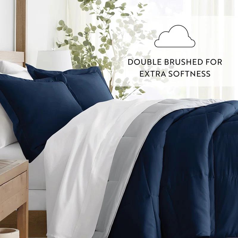 Reversible Down-Alternative Comforter Bedding Set