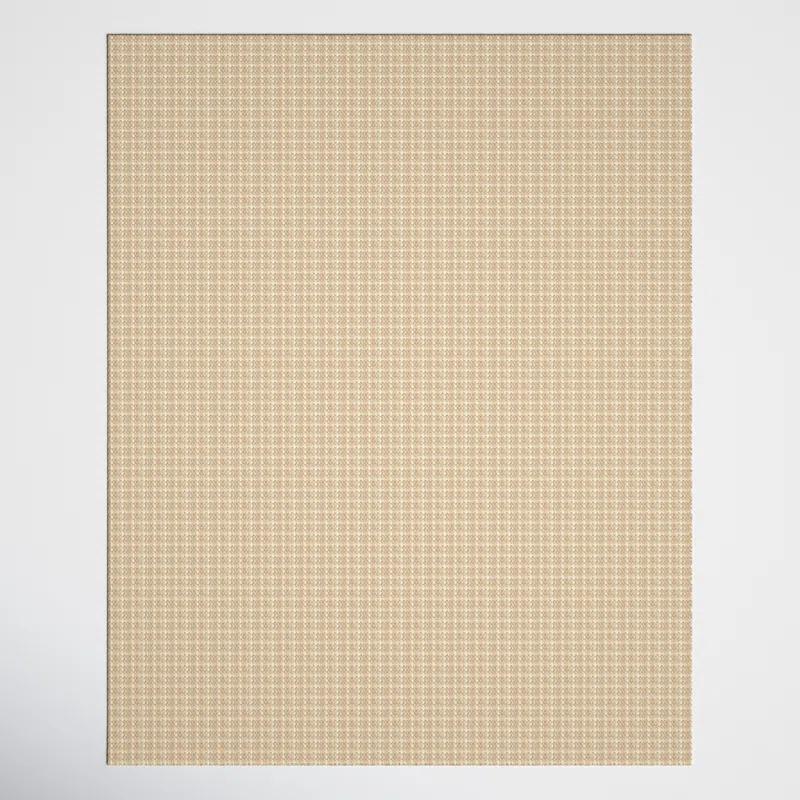 Haley Striped Handwoven Beige Area Rug