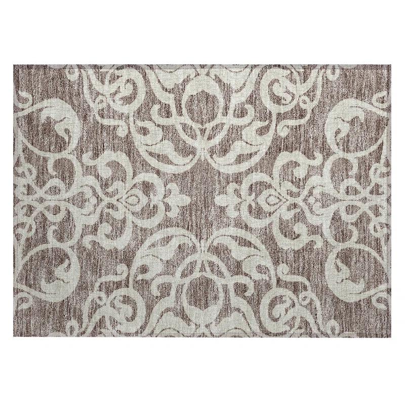 Chayden Washable Damask Indoor / Outdoor Rug