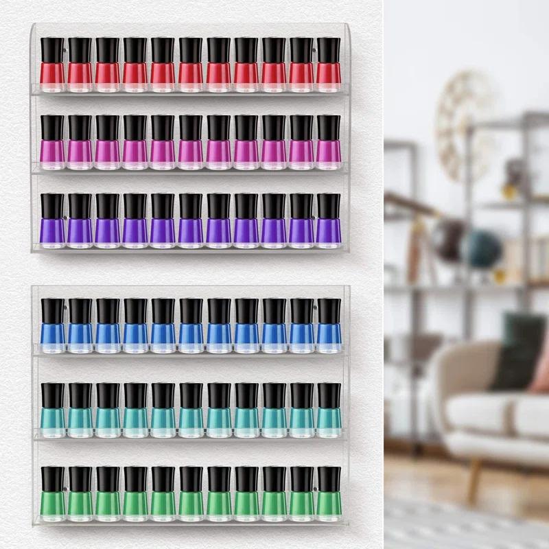 Sorbus Sorbus 6-Tier Acrylic Nail Polish Wall Rack Display