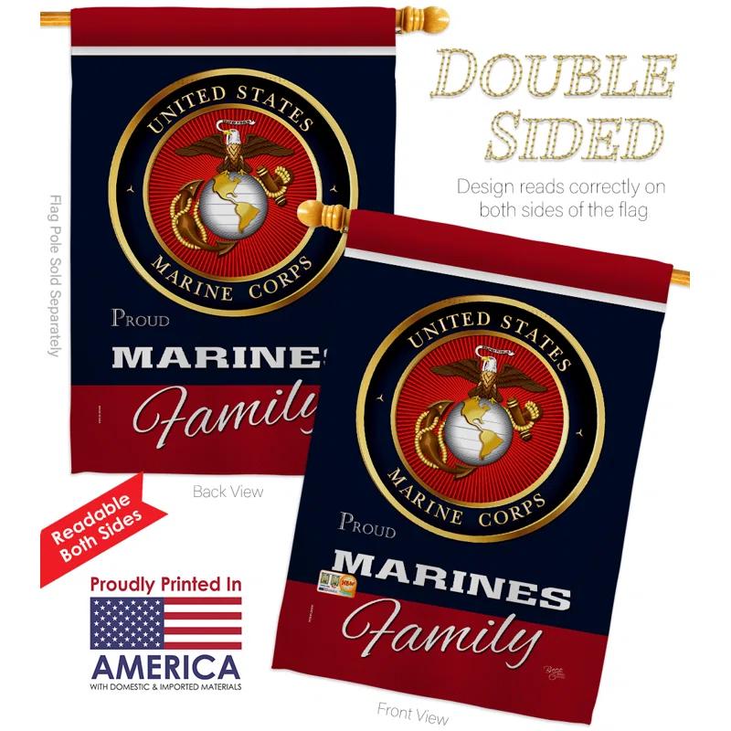 Breeze Decor Double Sided 40'' H x 28'' W Polyester House Flag