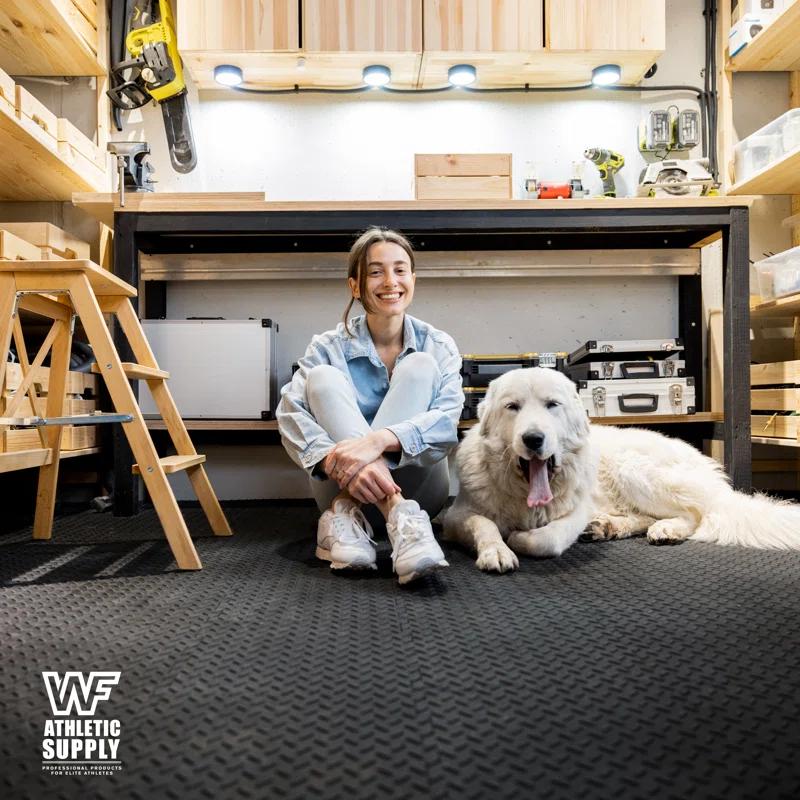 Extra Thick Interlocking Exercise Foam Mats, 3/4-Inch Thickness Gym Flooring Tiles (72 SQ. FT)