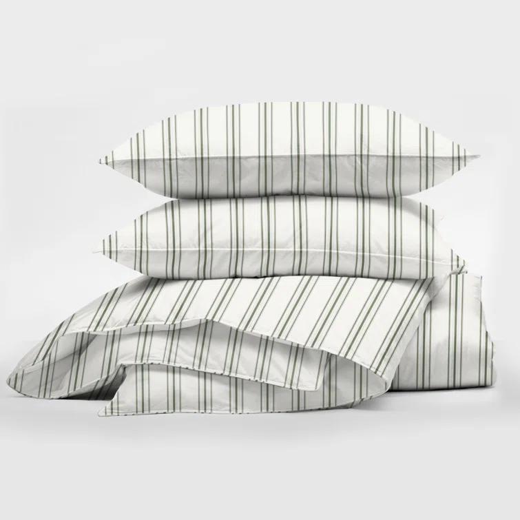 6ix Tailors Fine Linens August Stripe Reversible Cotton Comforter Set