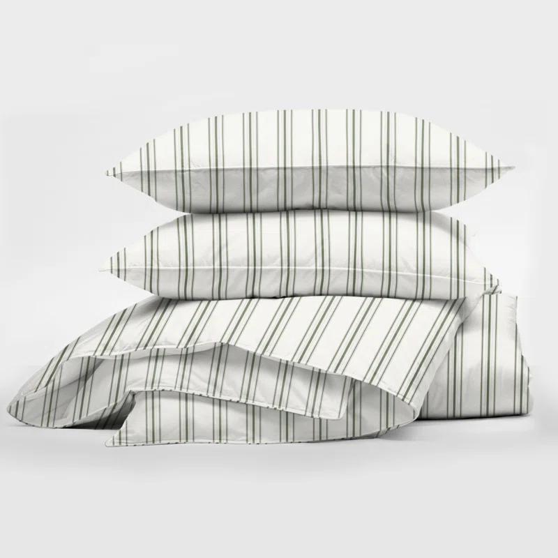 August Stripe Reversible Cotton Comforter Set