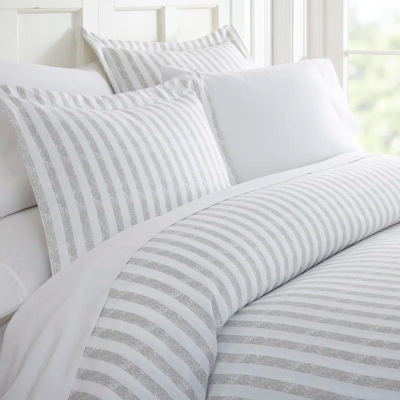 Becky Cameron 3 Piece Rugged Stripe Pattern Duvet Cover Set