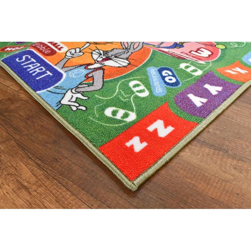 KC Cubs Looney Tunes Hopscotch Number Educational Learning Fun Game Non Slip Kids Rug Classroom Playroom