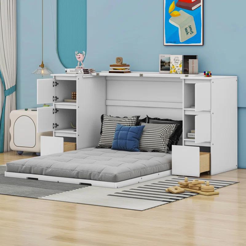 Cosmic Murphy Bed with Drawers, Cabinets and USB Ports