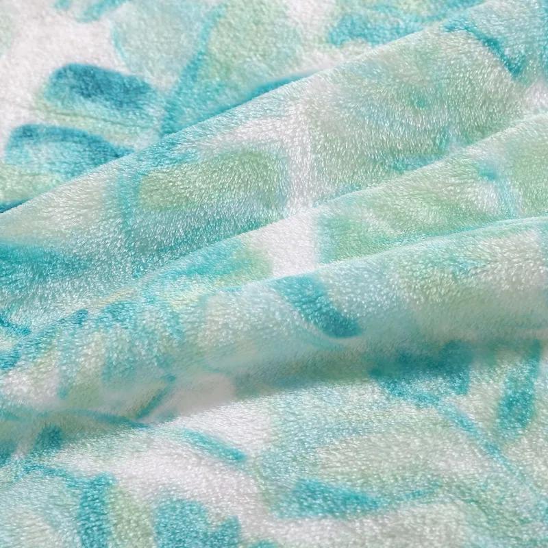 Tommy Bahama Home Wallpaper Leaves Plain Weave / Muslin Throw Blanket