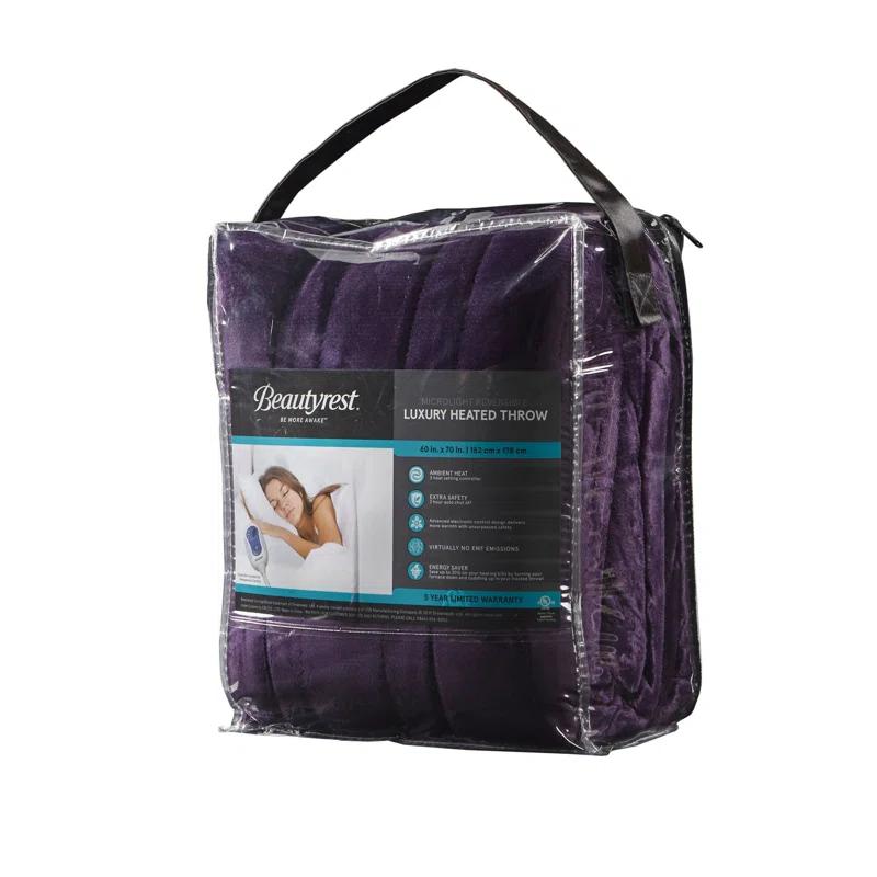 Beautyrest Heated Plush Oversized Throw