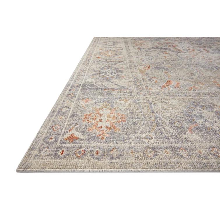 Chris Loves Julia x Loloi Rosemarie Oriental Oatmeal/Lavender Area Rug