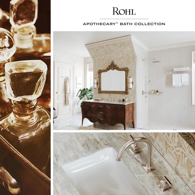 Rohl AP09D3LMMB Apothecary Widespread Lavatory Faucet With U-Spout