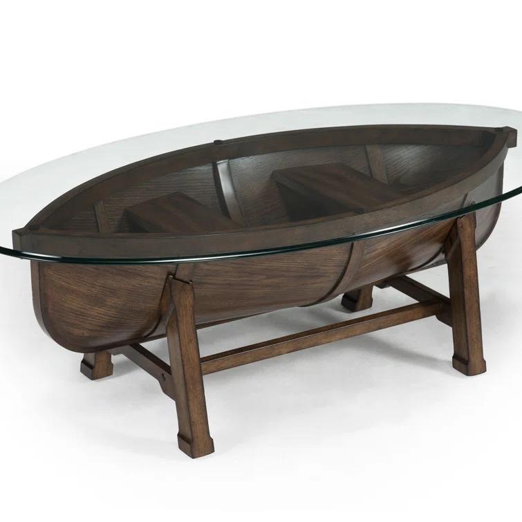 Longshore Tides Bartulio Glass Top Coffee Table