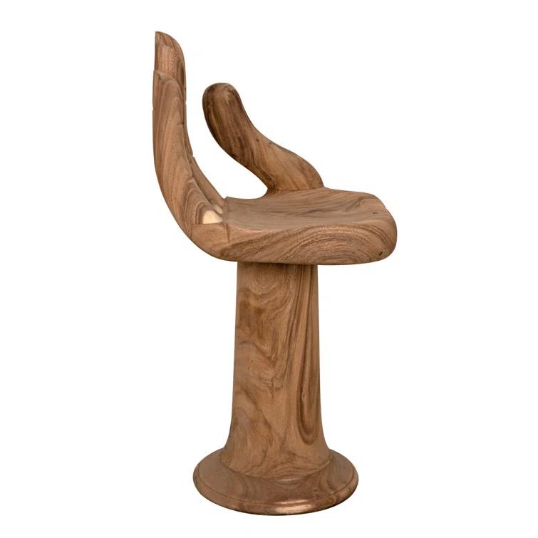 Noir Buddha Solid Wood Counter Stool