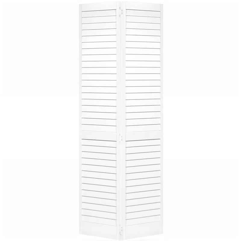 Kimberly Bay Louvered Wood Painted Plantation Bi-Fold Door
