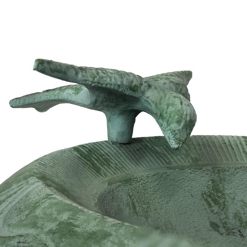 Garden Visitor Freestanding Cast Aluminum Outdoor Bird Bath