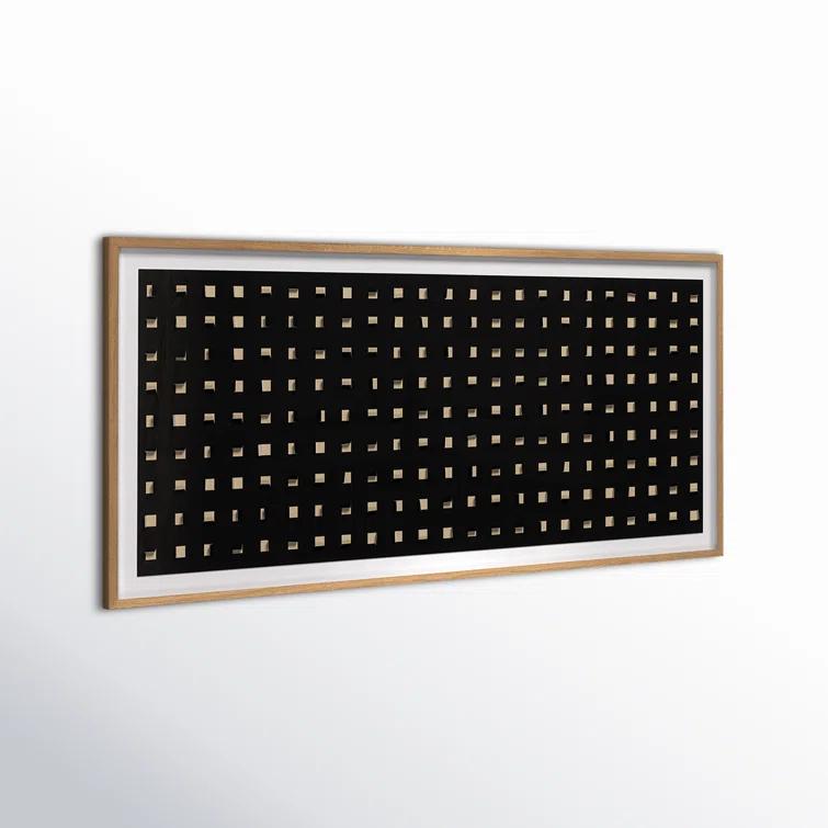 See Through Long Wall Art - Tan and Black