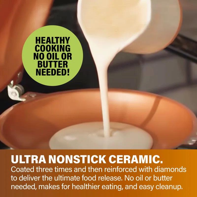 Gotham Steel Gotham Steel Nonstick Double Side Frying Pan Pancake Maker