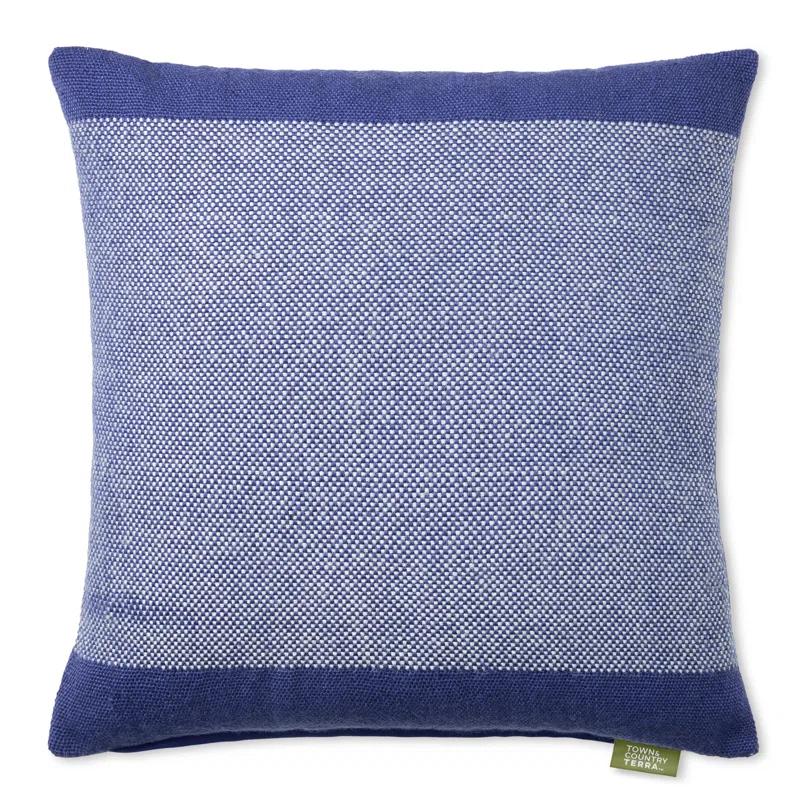 Town & Country Living TOWN & COUNTRY TERRA Alara Solid Border Indoor Outdoor Decorative Pillow 20"x20"