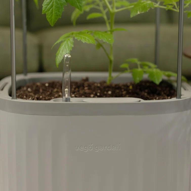 Vego Garden Mini Tomato Plastic Outdoor Pot Planter with Trellis
