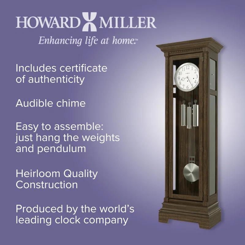 Howard Miller® Scott 80.25'' H Oak Solid Wood Grandfather Clock