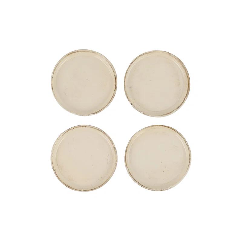 VIETRI Florentine Wooden Accessories Taupe Coasters - Set of 4 (Set of 4)