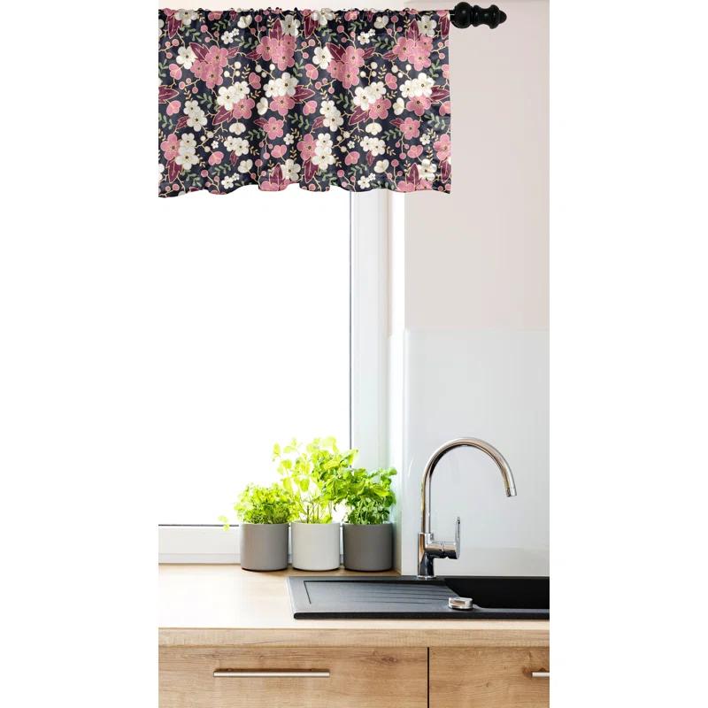Ambesonne Ambesonne Green Orange Valance Pack of 2 Orange Branch