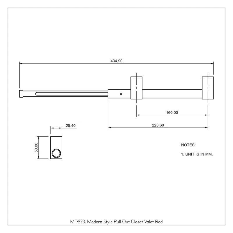 Allied Brass Modern Style Pull Out Closet Valet Rod