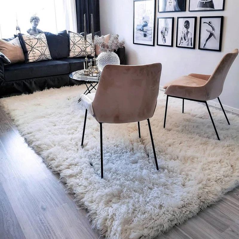 Mercer41 Ultra-plush Greek Flokati rugs. Thick 4" shag pile. Cugina Wool Area Rug
