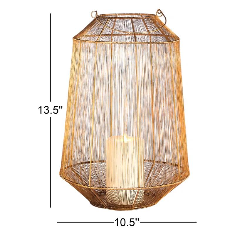 Greta Antique Brass Lantern