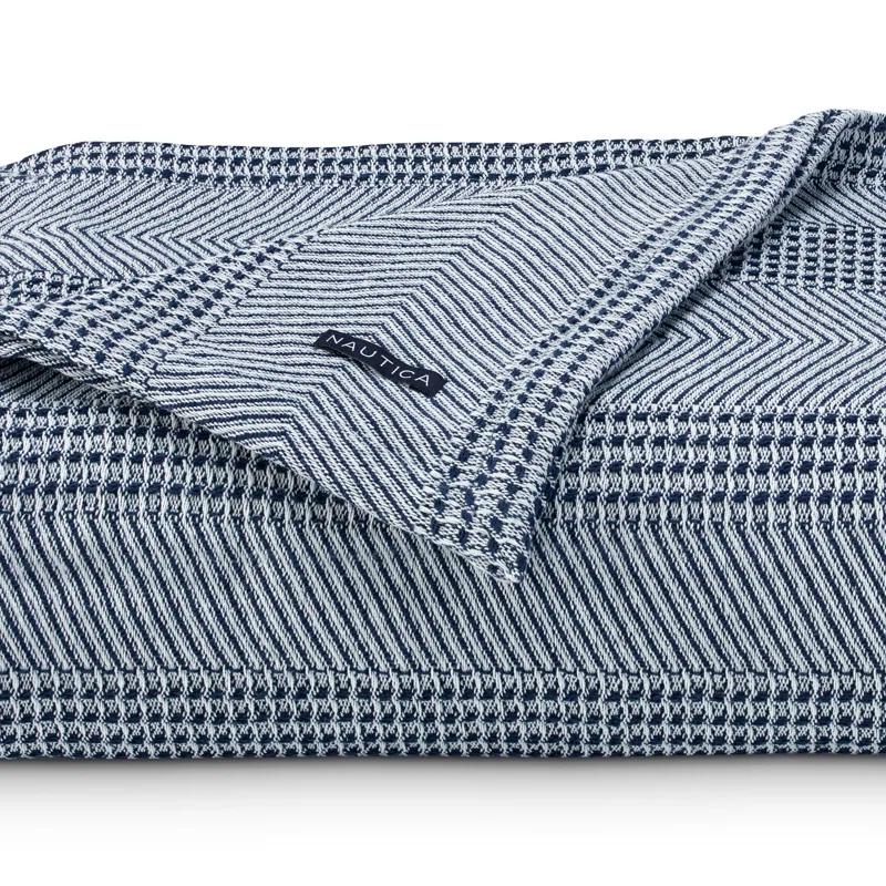 Nautica Nautica Chevron Stripe Cotton Blanket