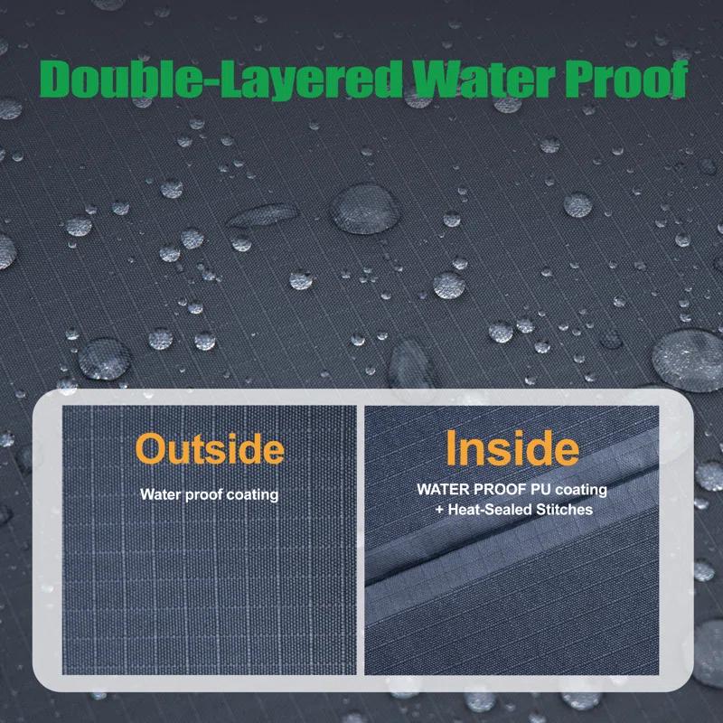 F&J Outdoors Premium Waterproof Outdoor Patio V-Shaped Sectional Sofa Cover: Latest Rip-Stop Fabric, 3-Year Warranty - (113" Left + 83" Right) W x 33.5" D x 31" H