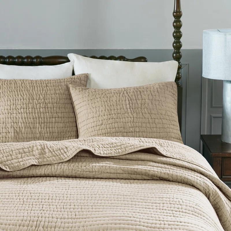 Madison Park Signature Madison Park Signature Serene 3 Piece Hand Quilted Cotton Quilt Set